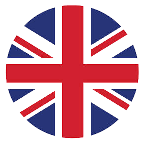 Una imagen circular de la bandera del Reino Unido, con la cruz roja de San Jorge, bordeada en blanco, sobre la cruz de San Patricio, superpuesta a la cruz de San Andrés azul.